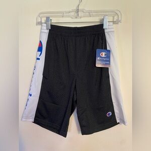 Champion black / white boys medium athletic basket ball shorts new with tag READ